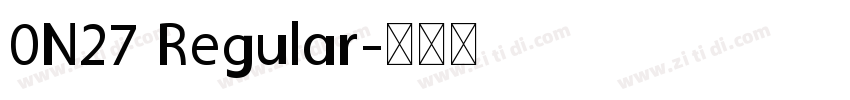 0N27 Regular字体转换